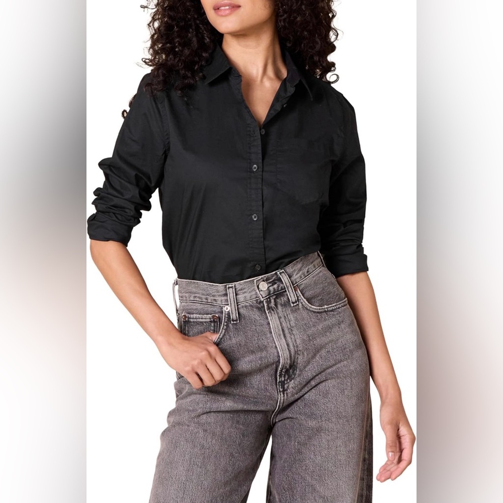 Amazon Essentials Black Collared Shirt Size XXL